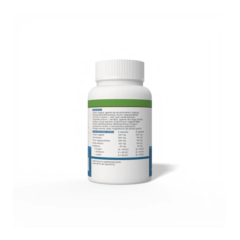 Carbon activo con probioticos 550mg 90 capsulas Sotya