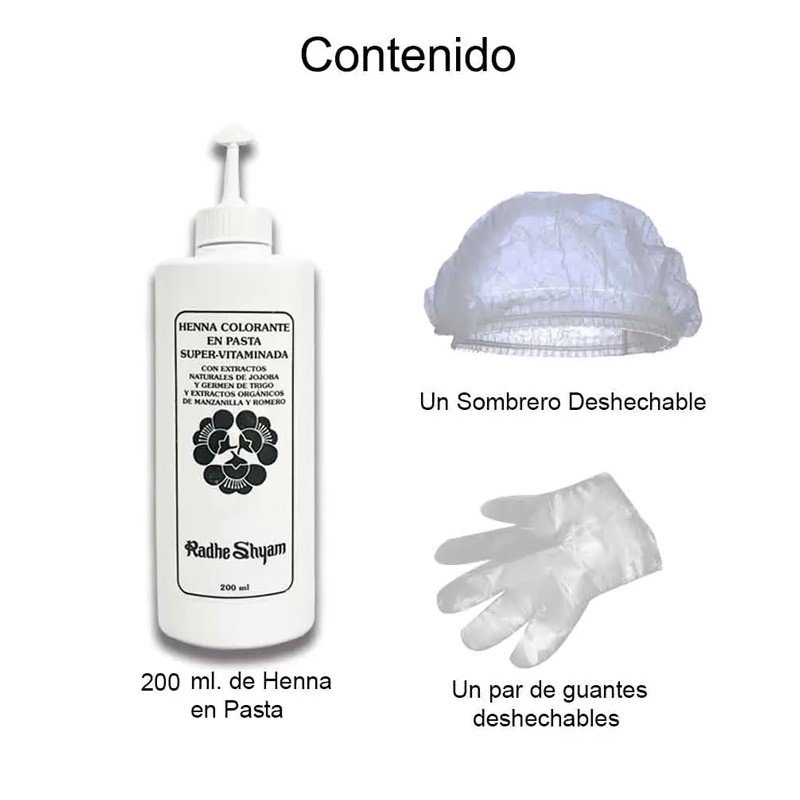 Henna caoba oscuro pasta 200g Radhe Shyam - Imagen 2
