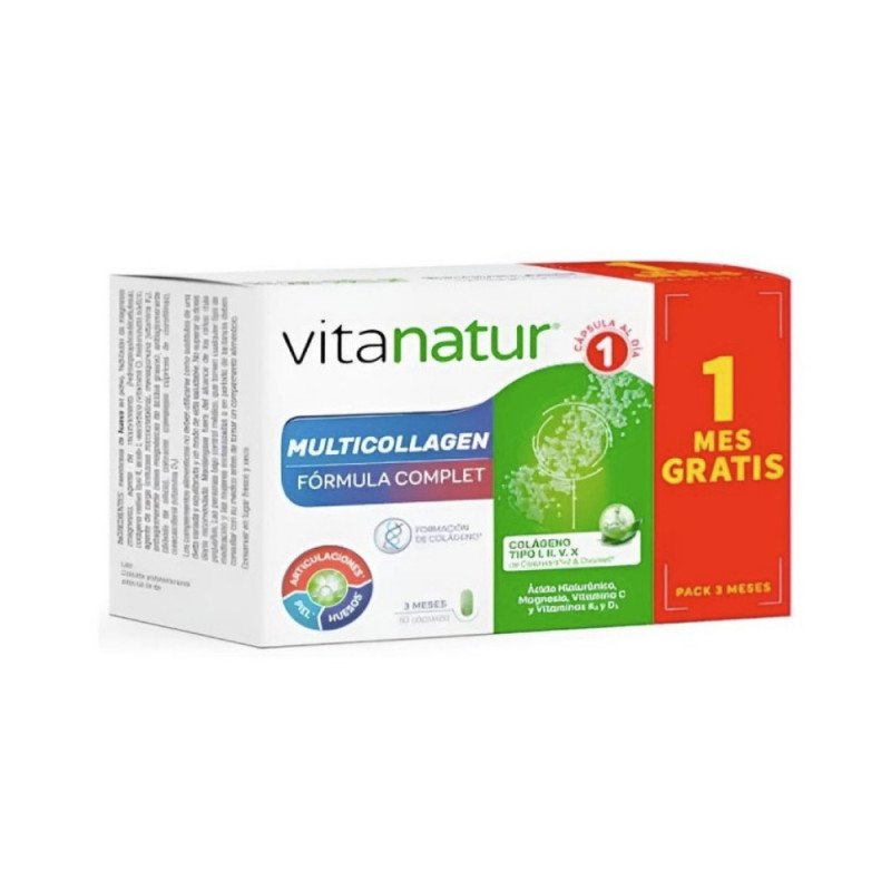 Multicollagen (pack 3 meses 90 caps.) 1 mes gratis Vitanatur - Imagen 2