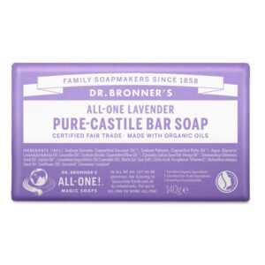 Pastilla de jabon de lavanda bio 140g Dr. Bronner's