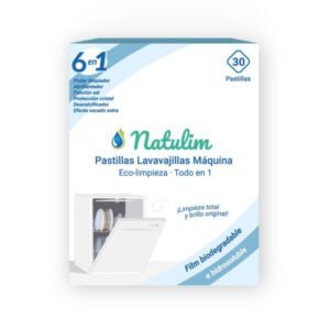 Pastillas Lavavajillas maquina 6 en 1 (limpieza todo en 1) 30 unidades Natulim