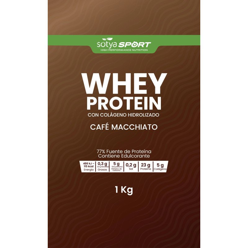 Proteina Whey Cafe Macchiato Doypack 1 Kg Sotya SPORT - Imagen 2