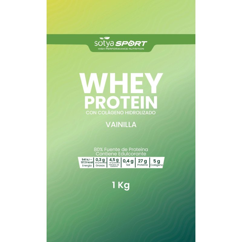 Proteina Whey de suero de leche vainilla Doypack 1 kg Sotya SPORT - Imagen 2