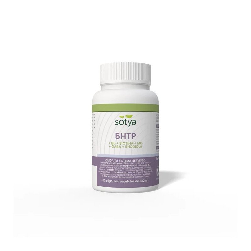 Triptofano 5HTP+B6+Biotina+Magnesio 650mg 60 capsulas Sotya