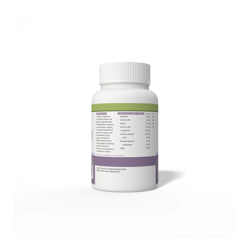 Triptofano 5HTP+B6+Biotina+Magnesio 650mg 60 capsulas Sotya - Imagen 3