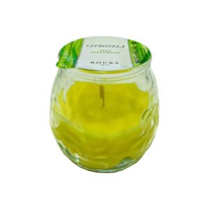 Vela citronela vaso de cristal 75x70mm 30H Roura AF
