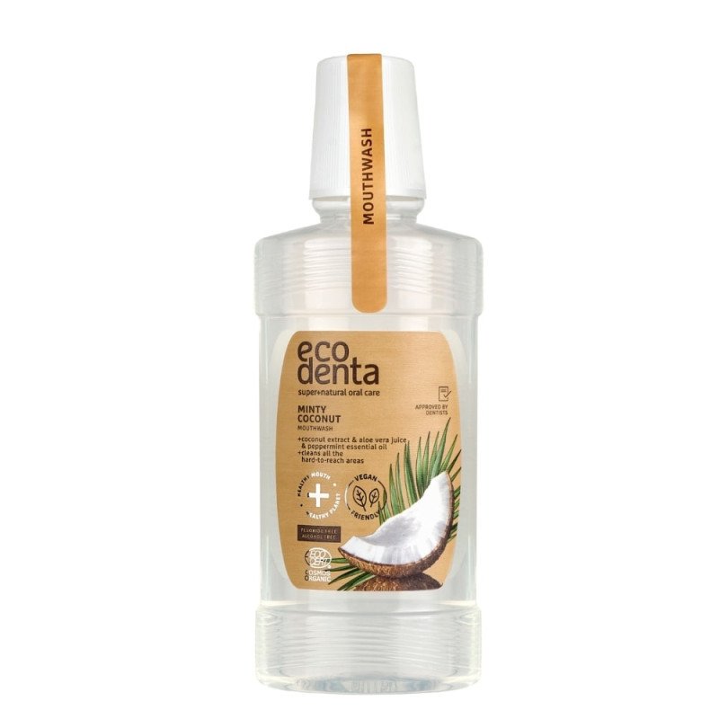 Enjuague bucal Aliento fresco sabor aloe vera, menta y coco Bio 250ml EcoDenta