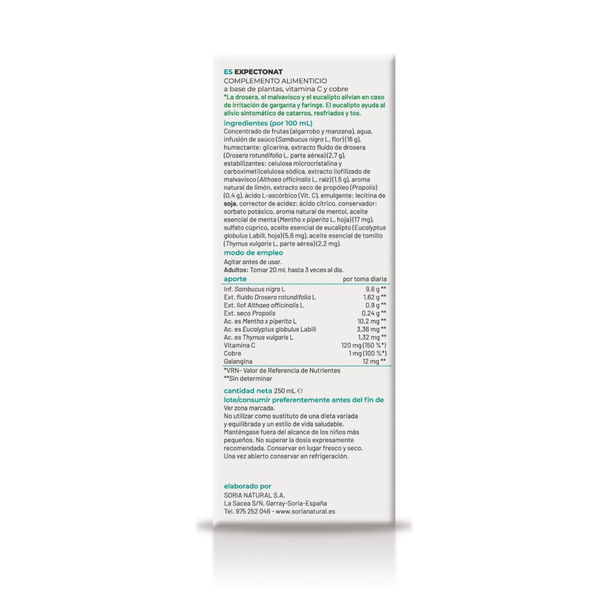 Expectonat 250ml Soria Natural