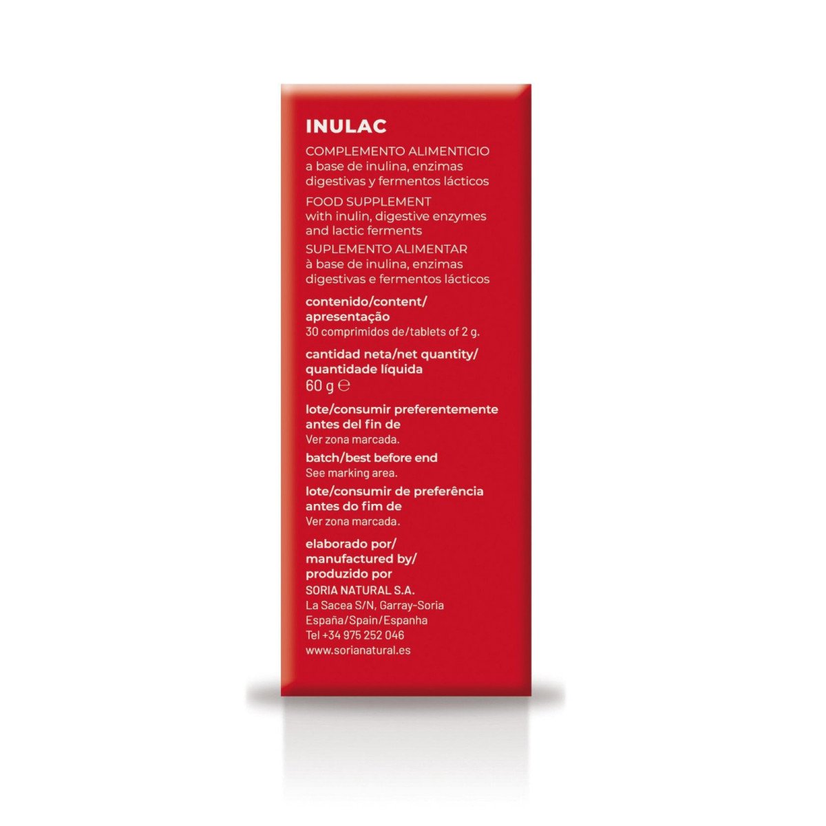 Inulac tablets 30 comp Soria Natural - Imagen 2