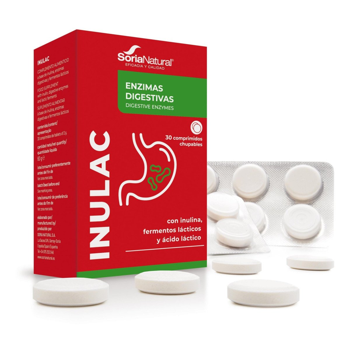 Inulac tablets 30 comp Soria Natural - Imagen 4